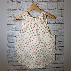 J.Crew white Floral Halter Top women’s‎ size 8 tank top blouse